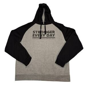 Independent Trading Company Sweatshirt Graphic Hoodie Mens Gray Black Pullover